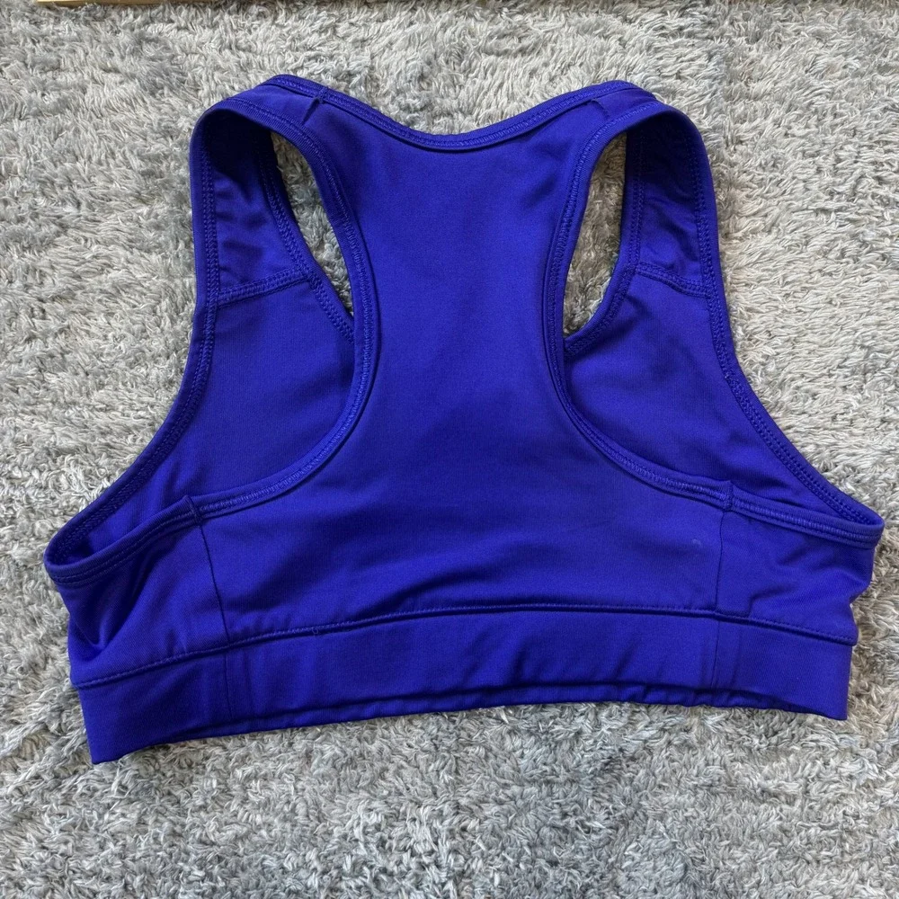 Nike Dri-FIT Swoosh Sports Bra Medium Purple Solid Racerback Activewear